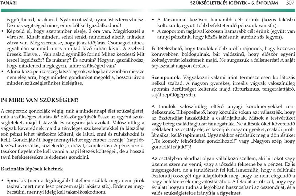 Csomagod nincs, egyáltalán semmid nincs a rajtad lévő ruhán kívül. zsebeid üresek. Illetve Van nálad egymillió forint! Mihez kezdesz? Mit teszel legelőször? És másnap? És azután?