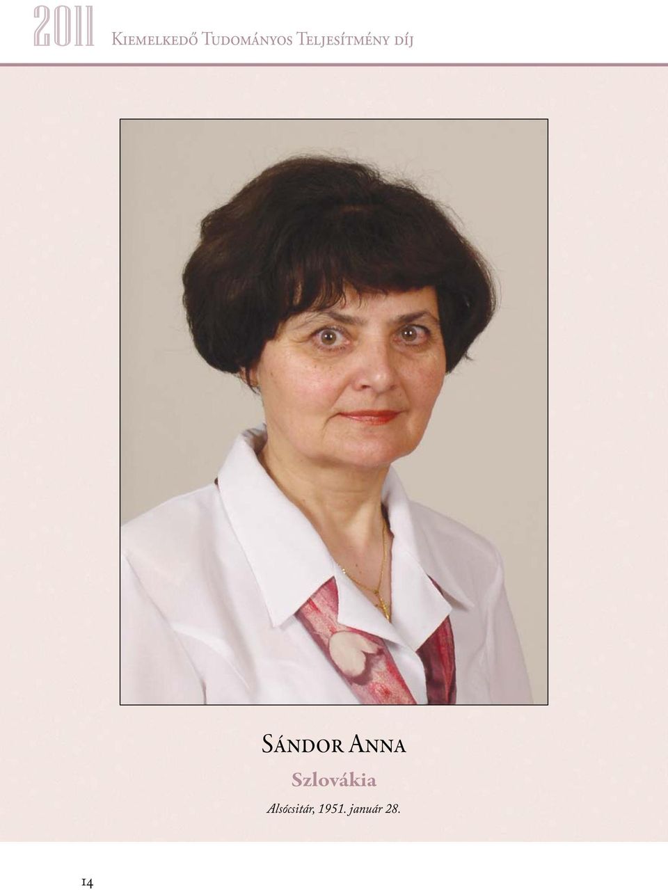 díj Sándor Anna