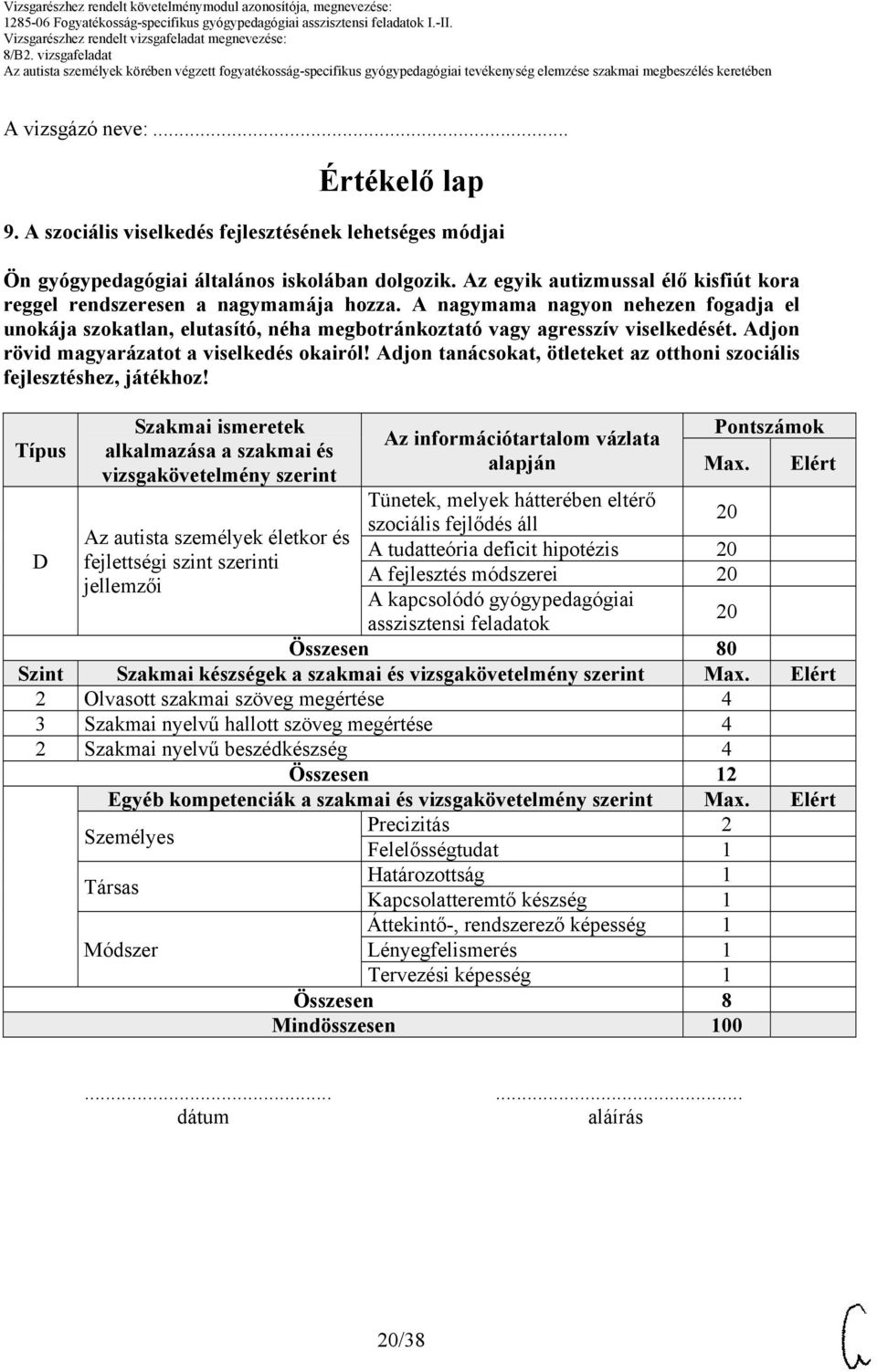 Adjon rövid magyarázatot a viselkedés okairól! Adjon tanácsokat, ötleteket az otthoni szociális fejlesztéshez, játékhoz!