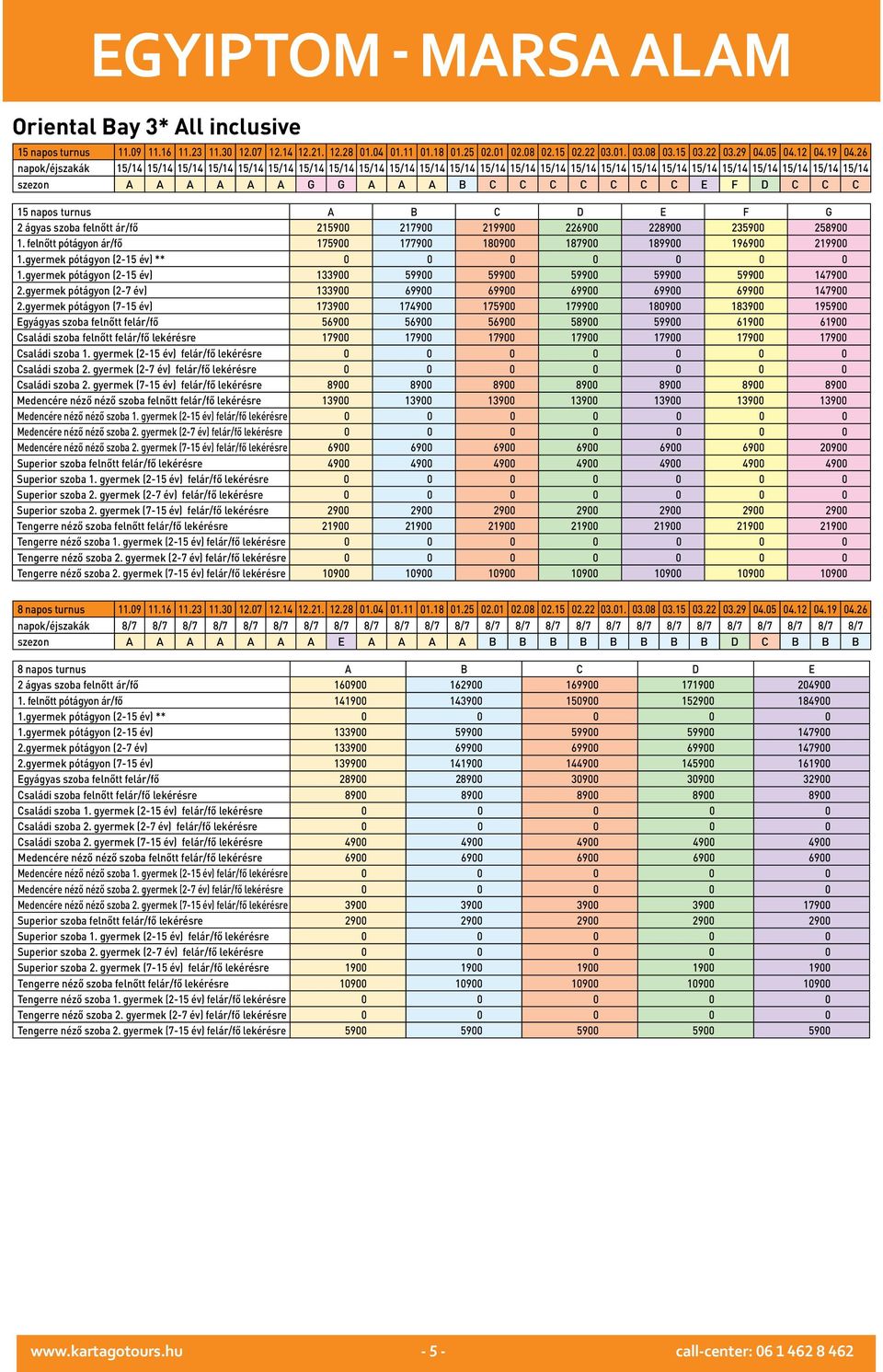 gyermek pótágyon (2-7 év) 133900 69900 69900 69900 69900 69900 147900 2.