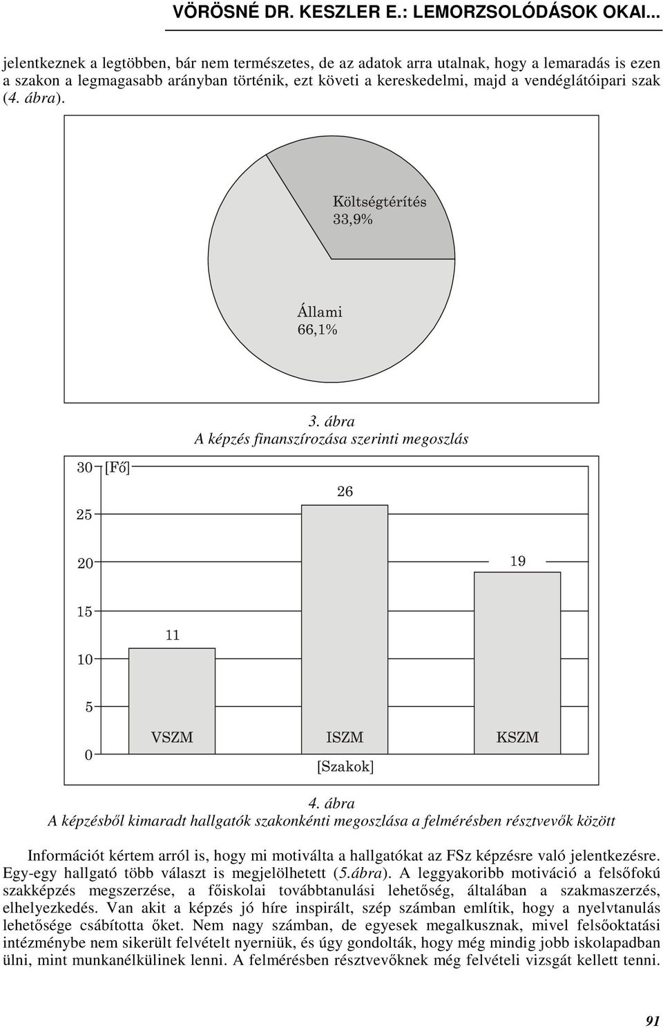 ábra). 3. ábra A képzés finanszírozása szerinti megoszlás 4.