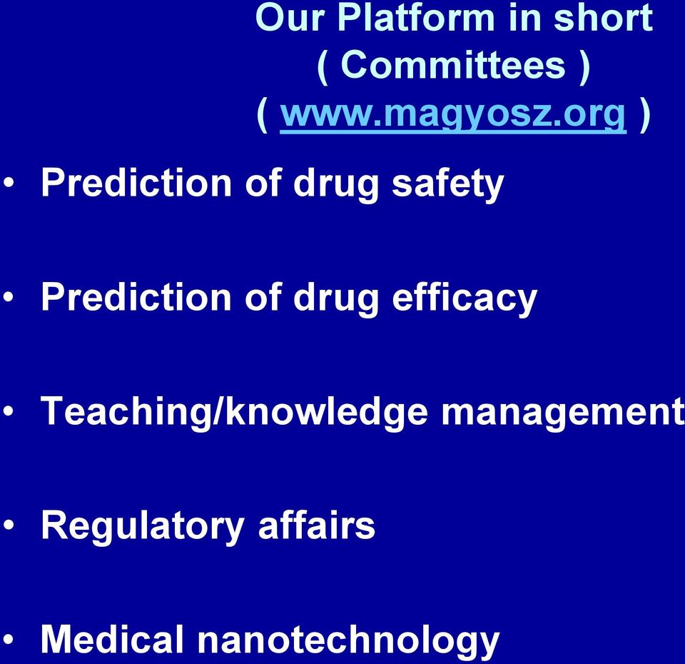 of drug efficacy Teaching/knowledge