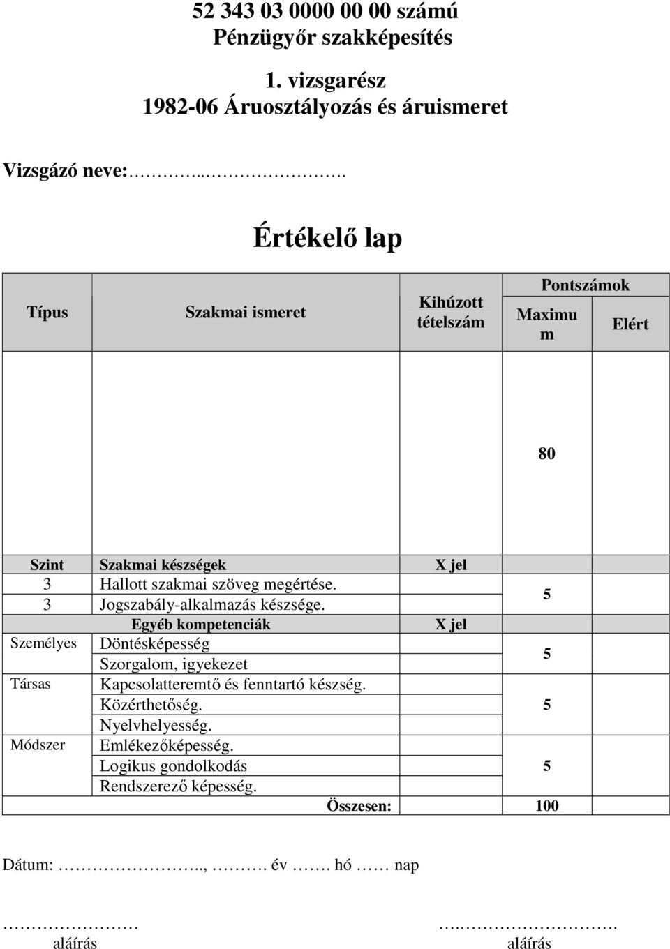 megértése. 3 Jogszabály-alkalmazás készsége.