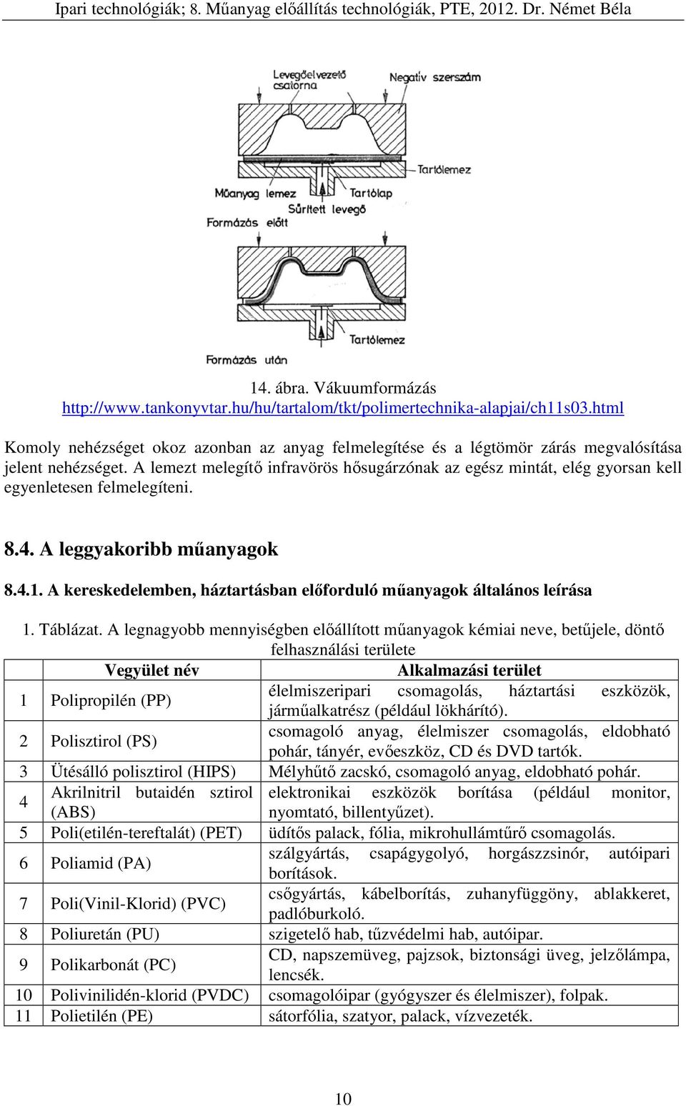 8. Műanyag előállítási technológiák. - PDF Ingyenes letöltés