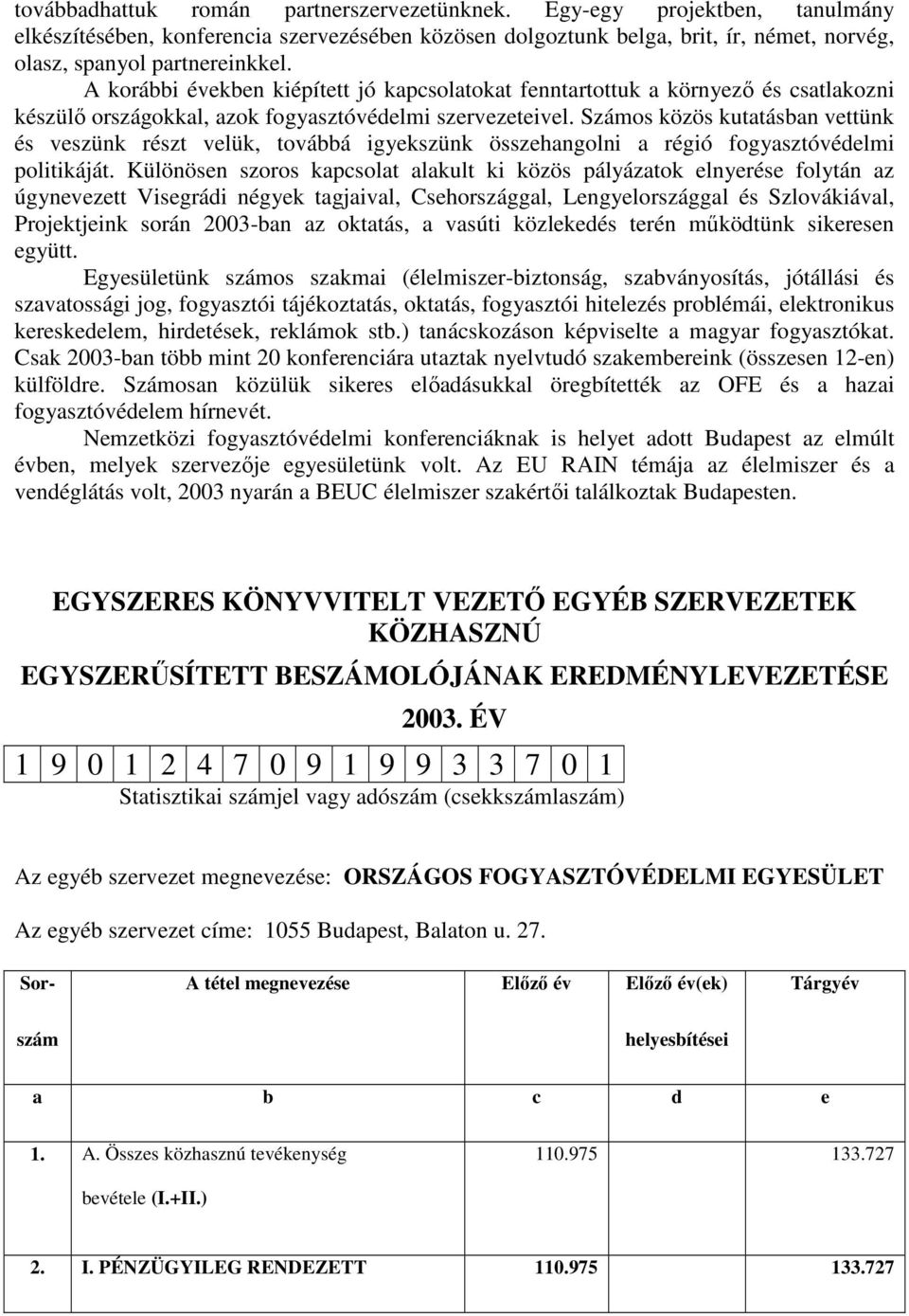 Számos közös kutatásban vettünk és veszünk részt velük, továbbá igyekszünk összehangolni a régió fogyasztóvédelmi politikáját.