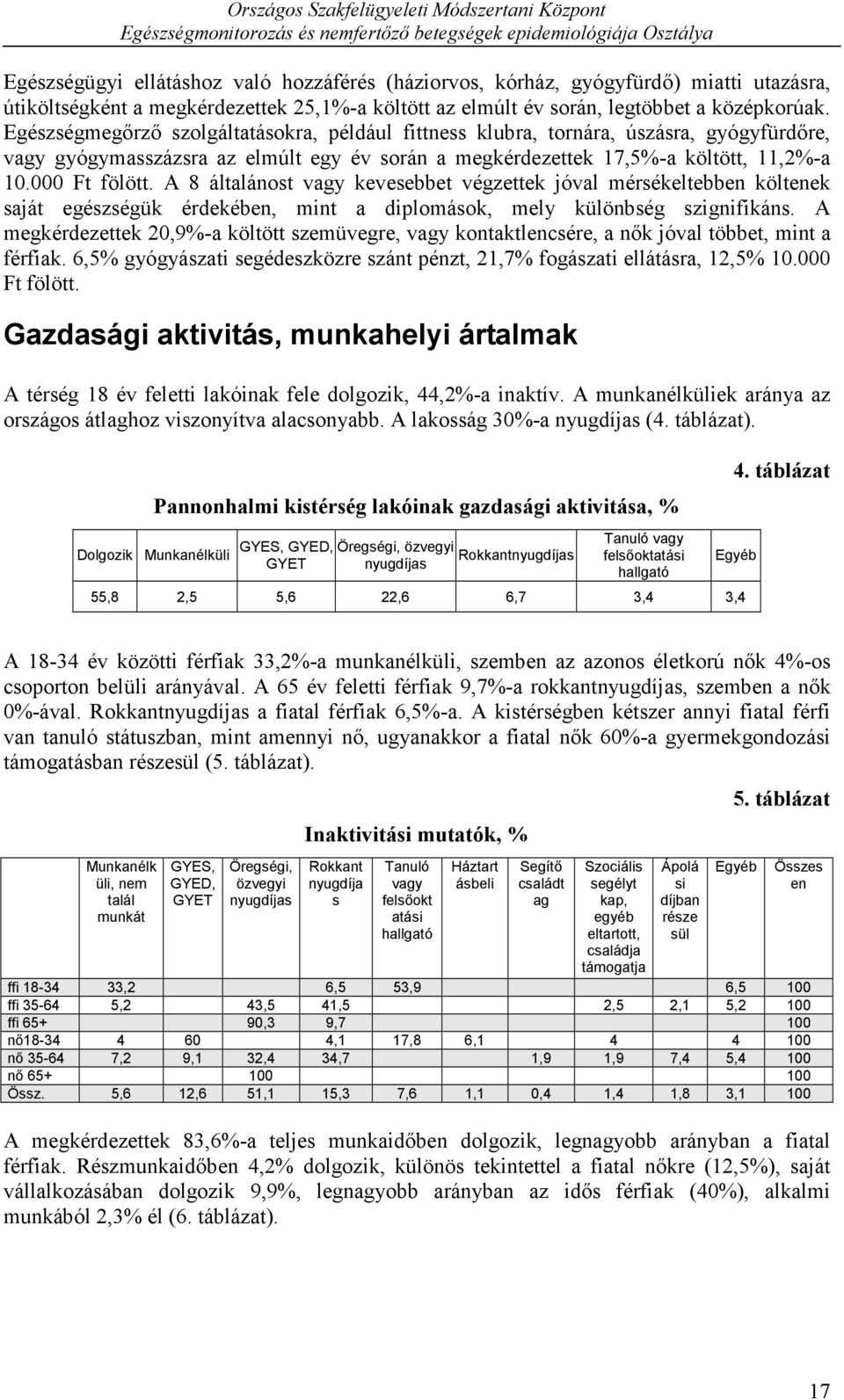 A 8 általánost vagy kevesebbet végzettek jóval mérsékeltebben költenek saját egészségük érdekében, mint a diplomások, mely különbség szignifikáns.