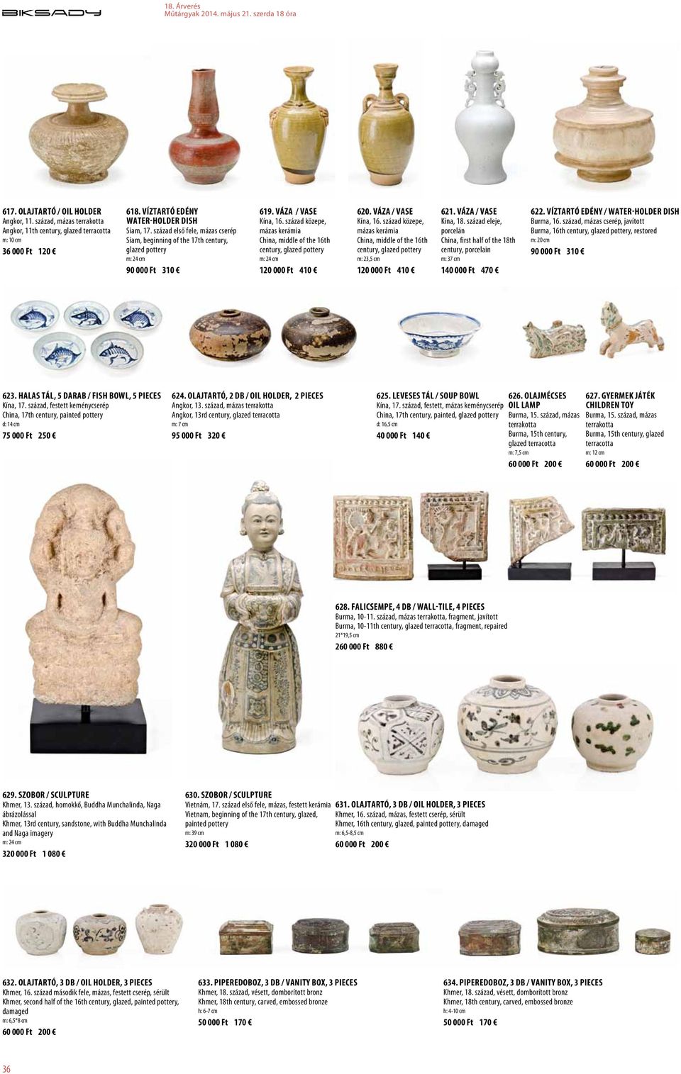 század közepe, mázas kerámia China, middle of the 16th century, glazed pottery m: 24 cm 620. Váza / Vase Kína, 16.