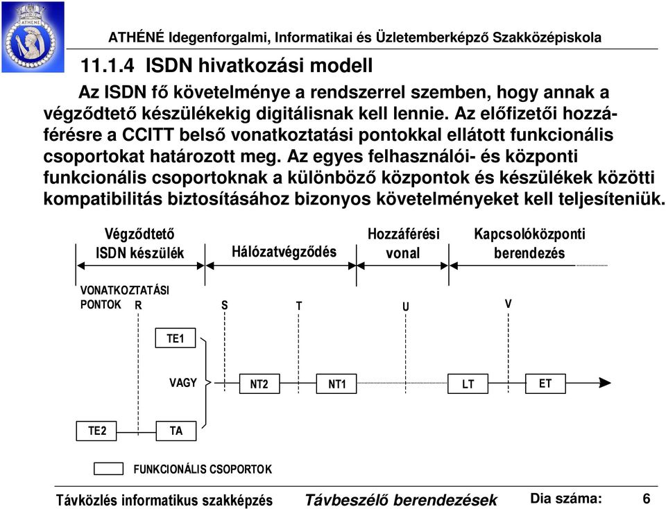 Az egyes felhasználói- és központi funkcionális csoportoknak a különböző központok és készülékek közötti kompatibilitás biztosításához bizonyos követelményeket kell