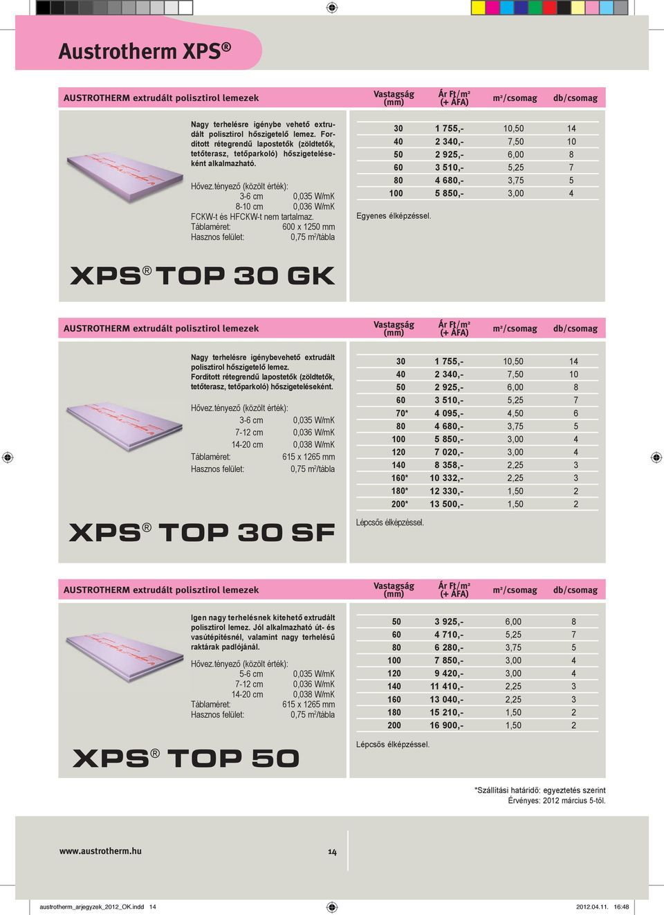 tényező (közölt érték): 3-6 cm 0,035 W/mK 8-10 cm 0,036 W/mK FCKW-t és HFCKW-t nem tartalmaz.