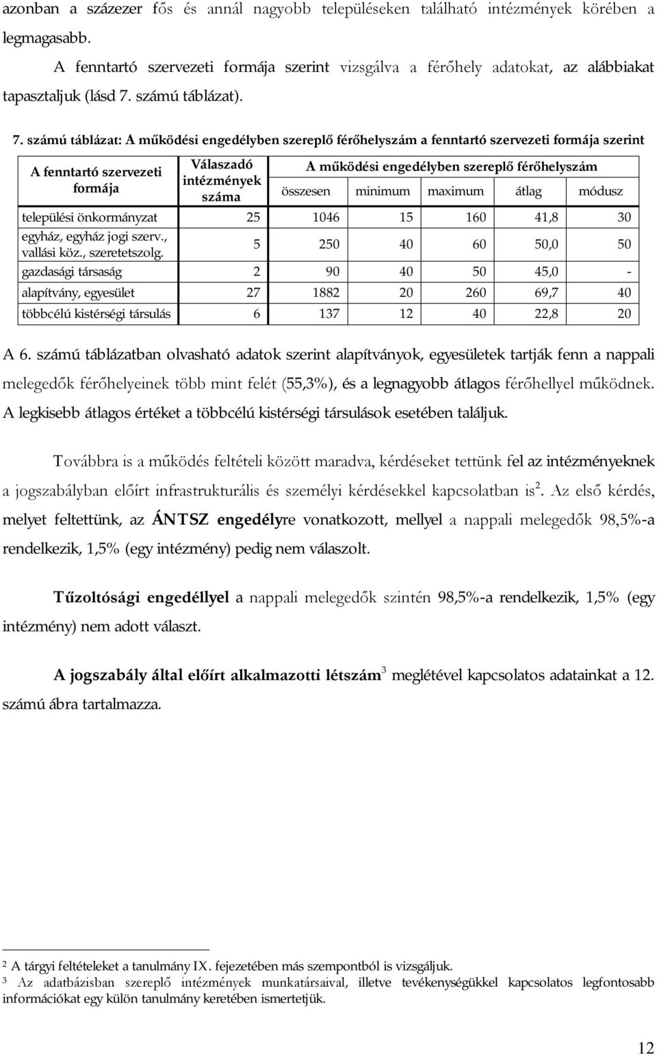 számú táblázat). 7.