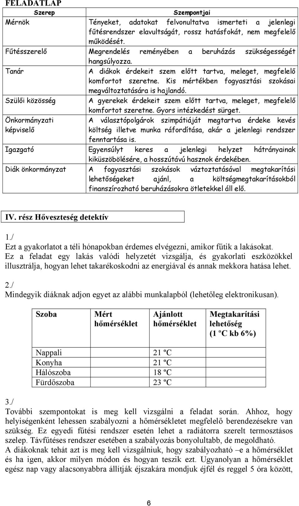 Kis mértékben fogyasztási szokásai megváltoztatására is hajlandó. Szülői közösség A gyerekek érdekeit szem előtt tartva, meleget, megfelelő komfortot szeretne. Gyors intézkedést sürget.