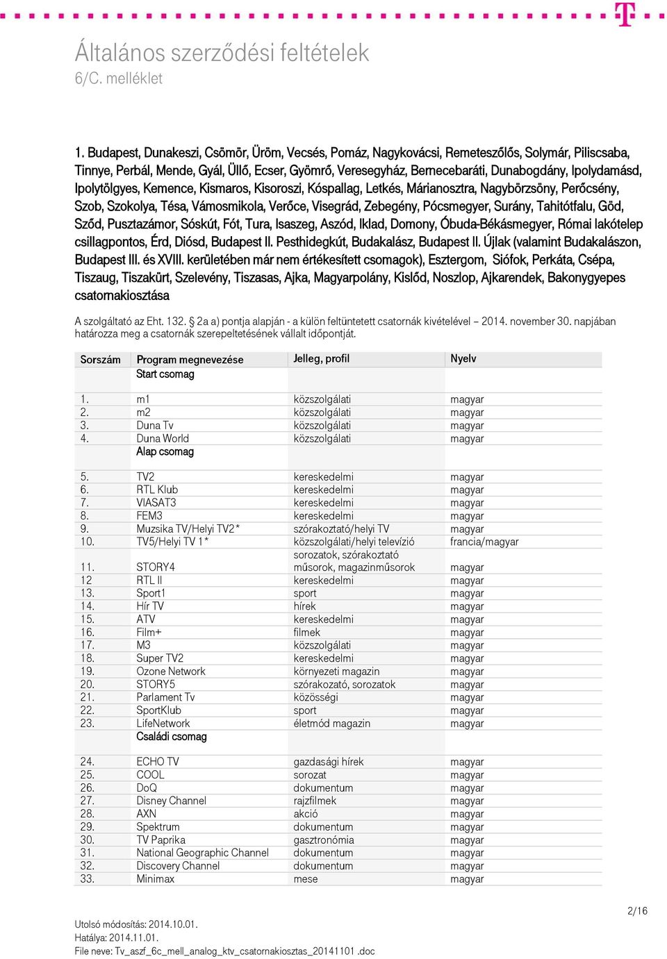 Tahitótfalu, Göd, Sződ, Pusztazámor, Sóskút, Fót, Tura, Isaszeg, Aszód, Iklad, Domony, Óbuda-Békásmegyer, Római lakótelep csillagpontos, Érd, Diósd, Budapest II. Pesthidegkút, Budakalász, Budapest II.