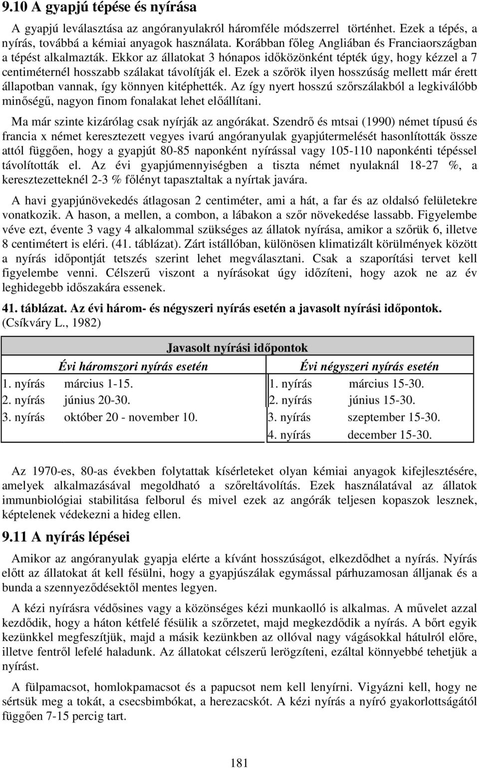 Ezek a szőrök ilyen hosszúság mellett már érett állapotban vannak, így könnyen kitéphették. Az így nyert hosszú szőrszálakból a legkiválóbb minőségű, nagyon finom fonalakat lehet előállítani.