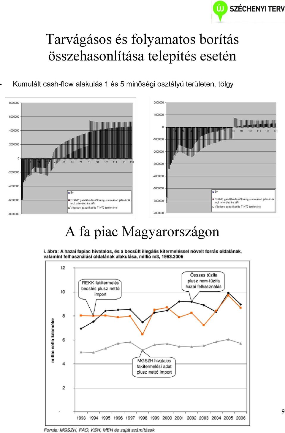 Kumulált cash-flow alakulás 1 és 5