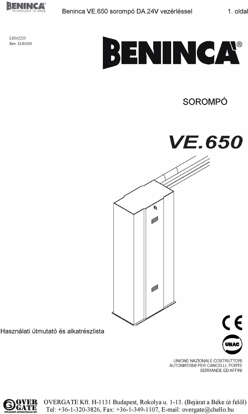 24V vezérléssel 1.