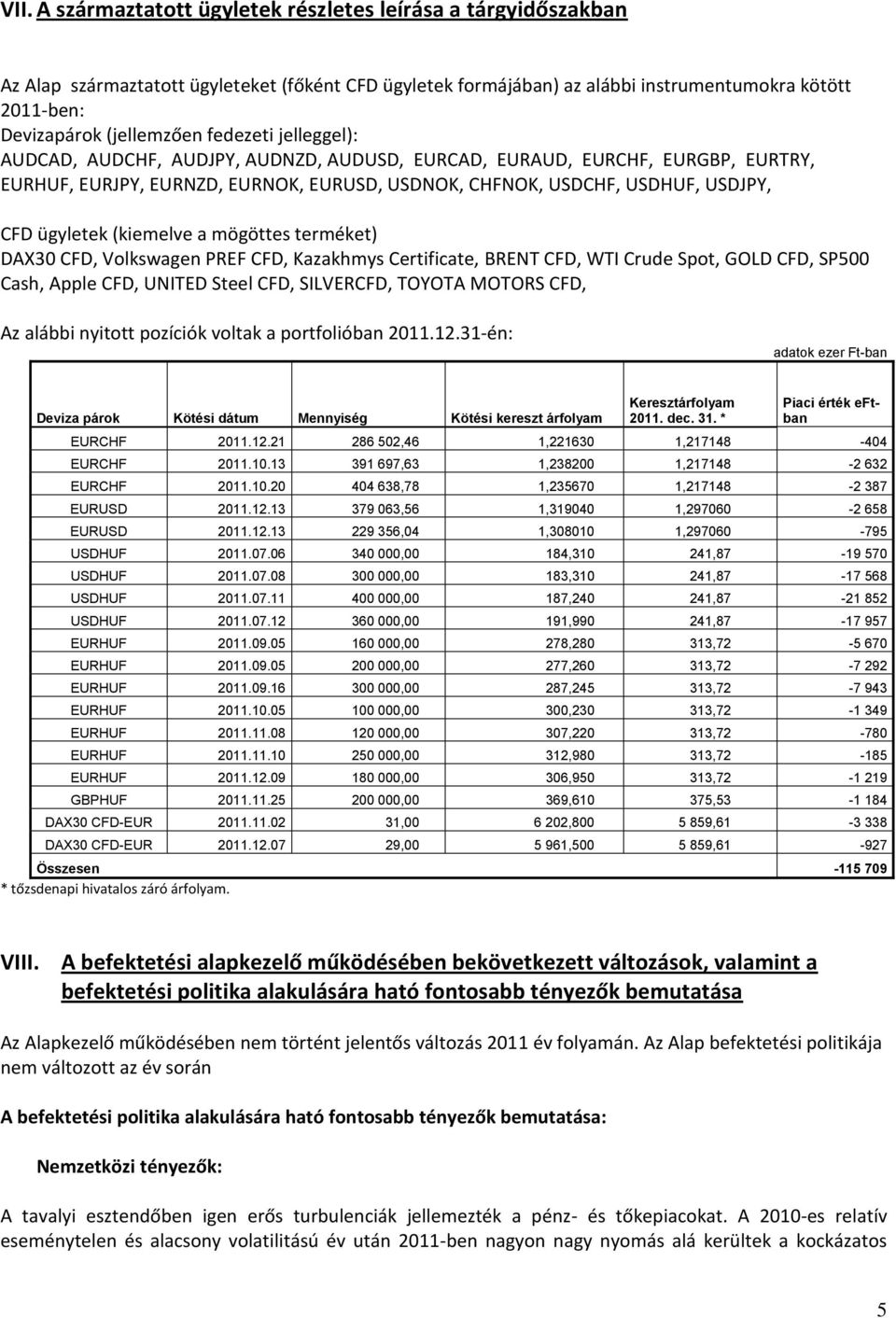 (kiemelve a mögöttes terméket) DAX30 CFD, Volkswagen PREF CFD, Kazakhmys Certificate, BRENT CFD, WTI Crude Spot, GOLD CFD, SP500 Cash, Apple CFD, UNITED Steel CFD, SILVERCFD, TOYOTA MOTORS CFD, Az