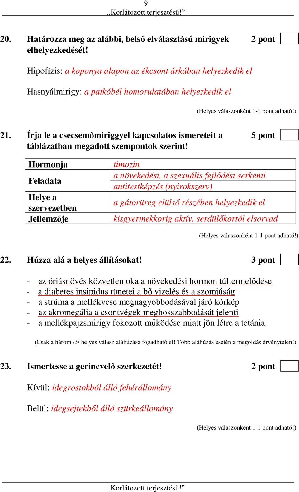 Írja le a csecsemőmiriggyel kapcsolatos ismereteit a 5 pont táblázatban megadott szempontok szerint!