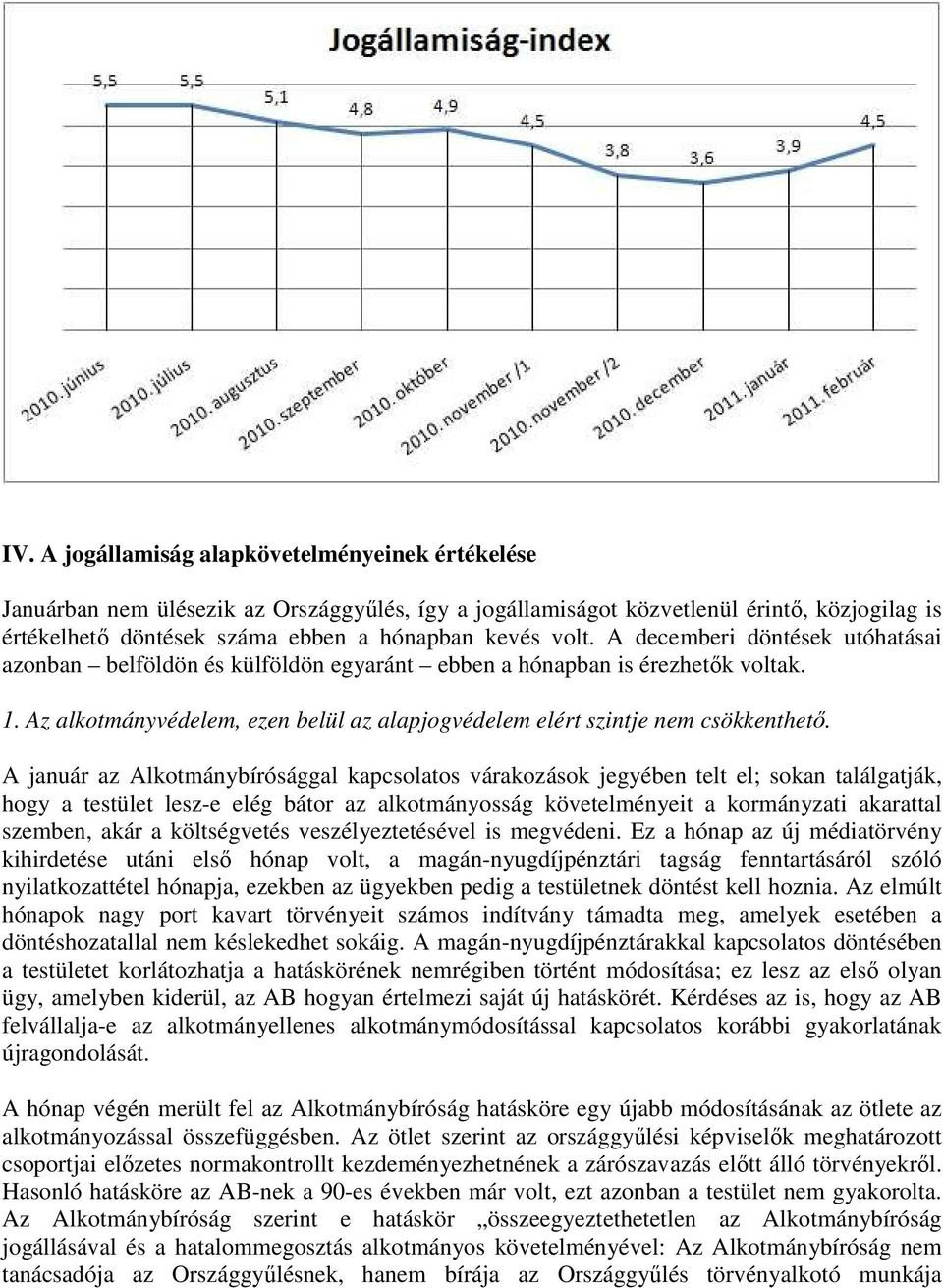 A január az Alkotmánybírósággal kapcsolatos várakozások jegyében telt el; sokan találgatják, hogy a testület lesz-e elég bátor az alkotmányosság követelményeit a kormányzati akarattal szemben, akár a