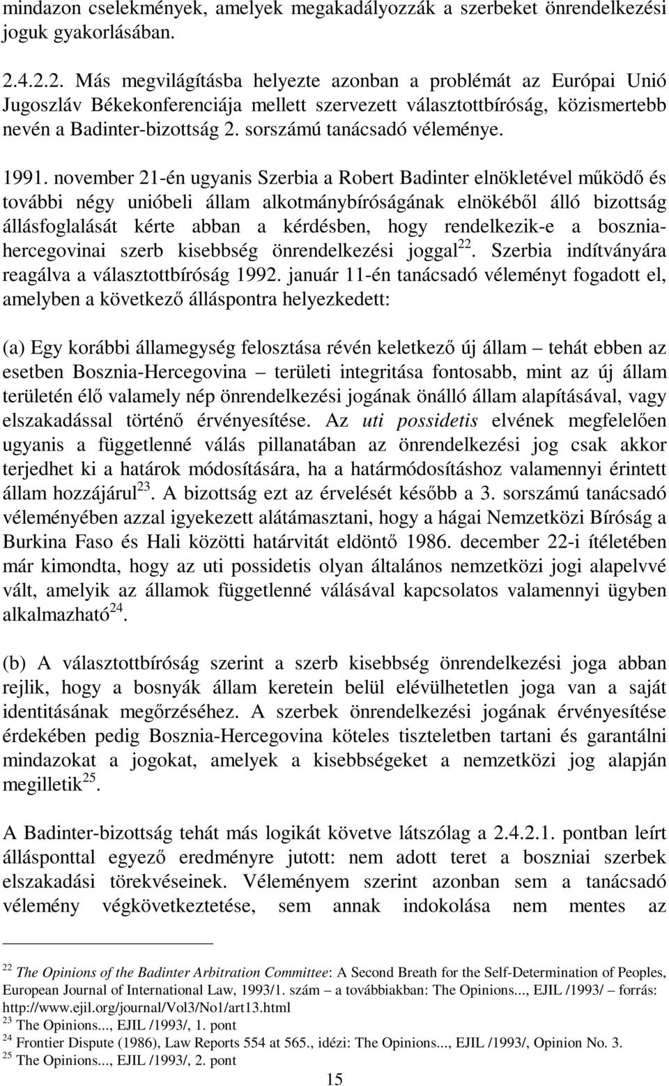 sorszámú tanácsadó véleménye. 1991.