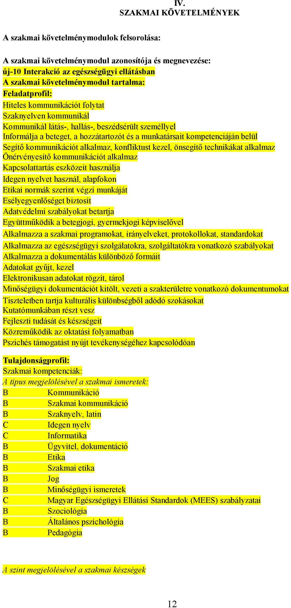 Segítı kommunikációt alkalmaz, konfliktust kezel, önsegítı technikákat alkalmaz Önérvényesítı kommunikációt alkalmaz Kapcsolattartás eszközeit használja Idegen nyelvet használ, alapfokon Etikai