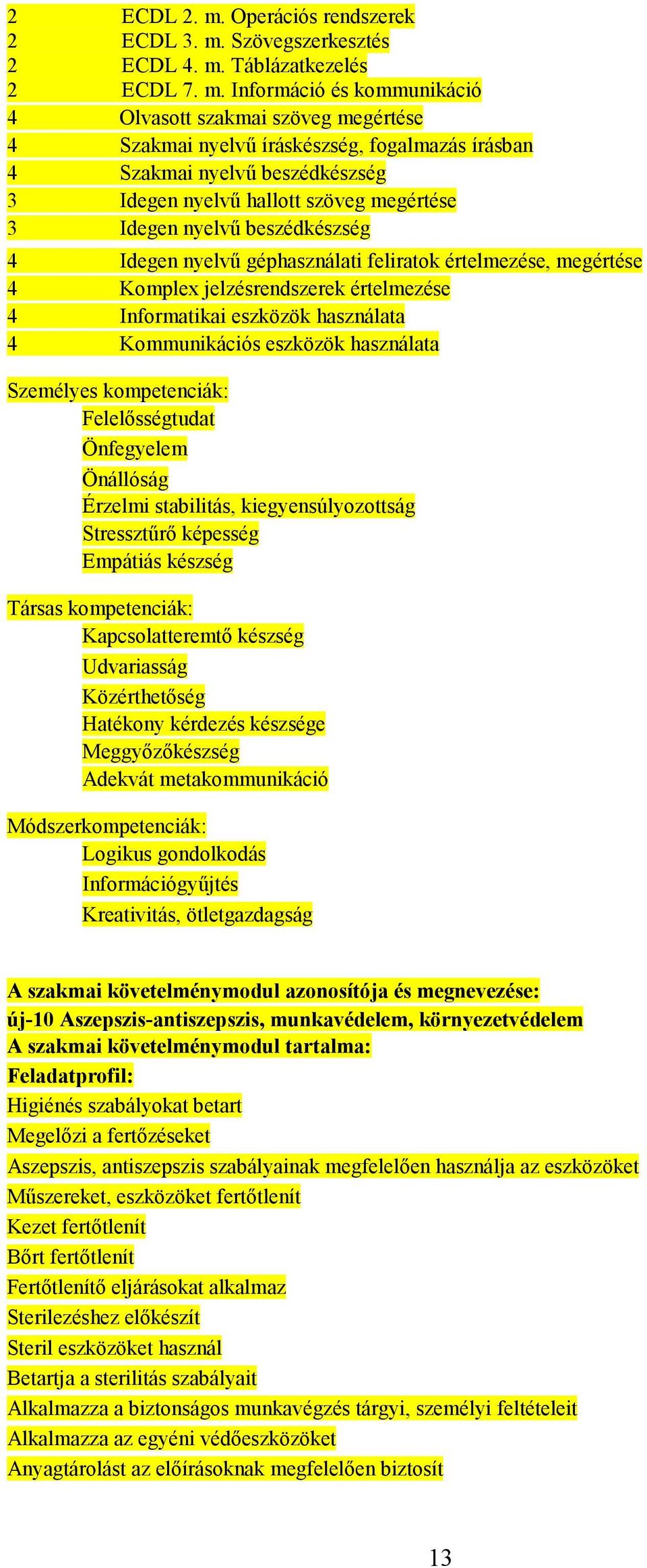Szövegszerkesztés 2 ECDL 4. m.