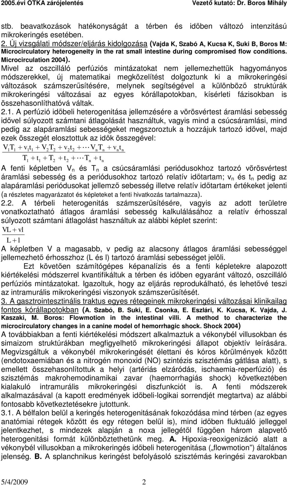 Microcirculation 2004).