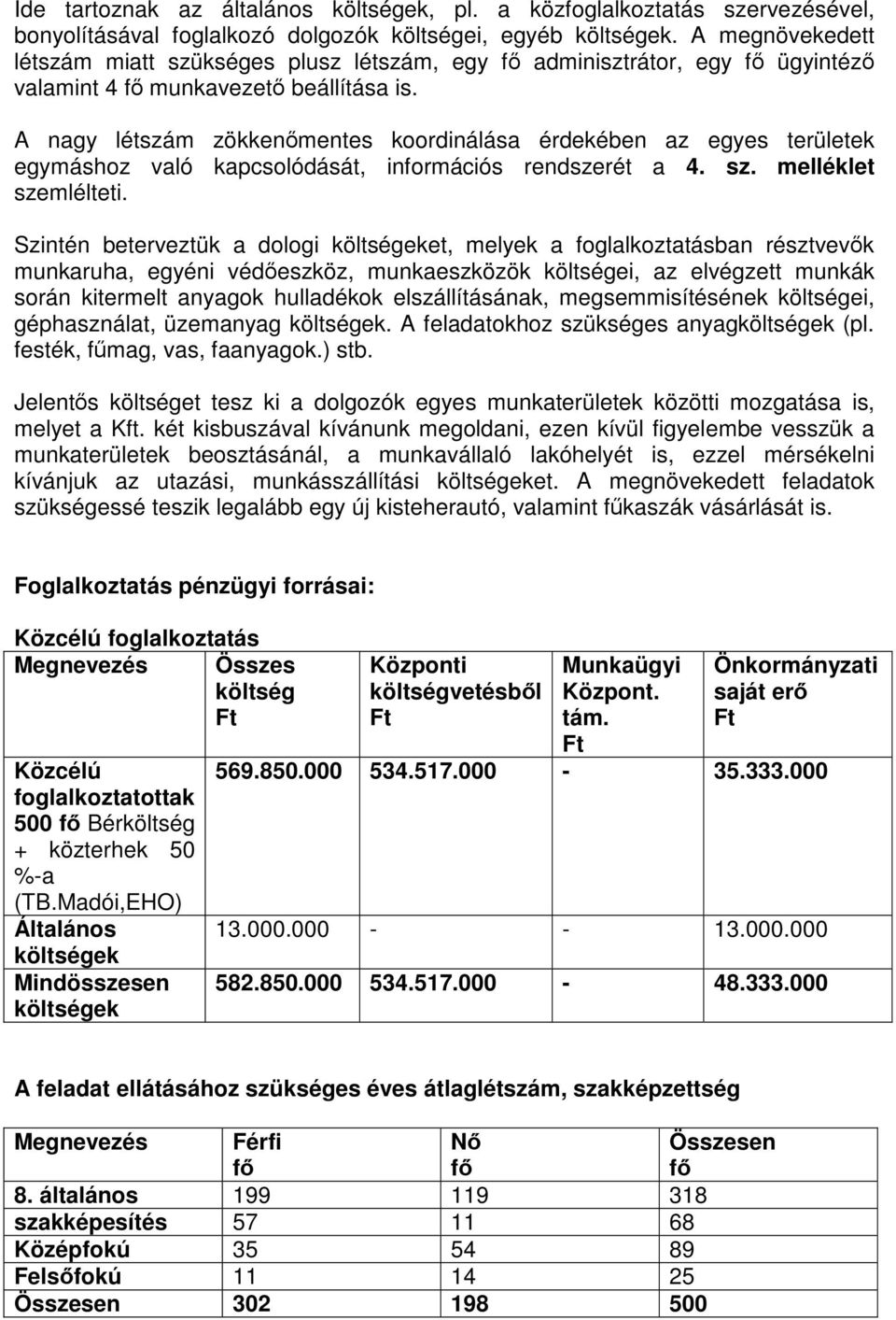 A nagy létszám zökkenőmentes koordinálása érdekében az egyes területek egymáshoz való kapcsolódását, információs rendszerét a 4. sz. melléklet szemlélteti.