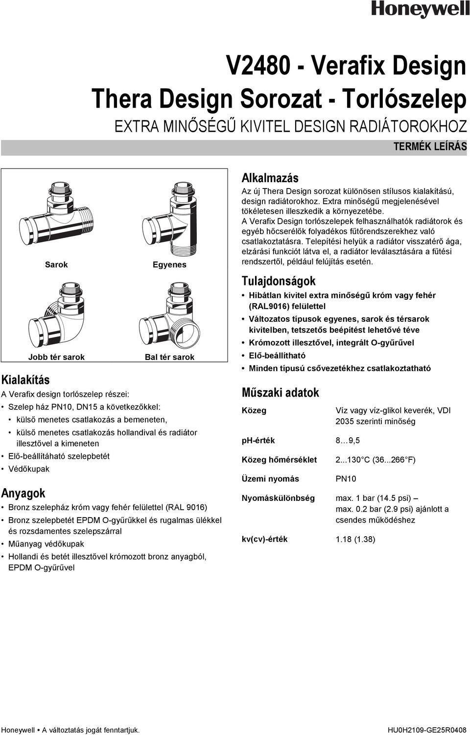 V Verafix Design Thera Design Sorozat - Torlószelep - PDF Ingyenes letöltés