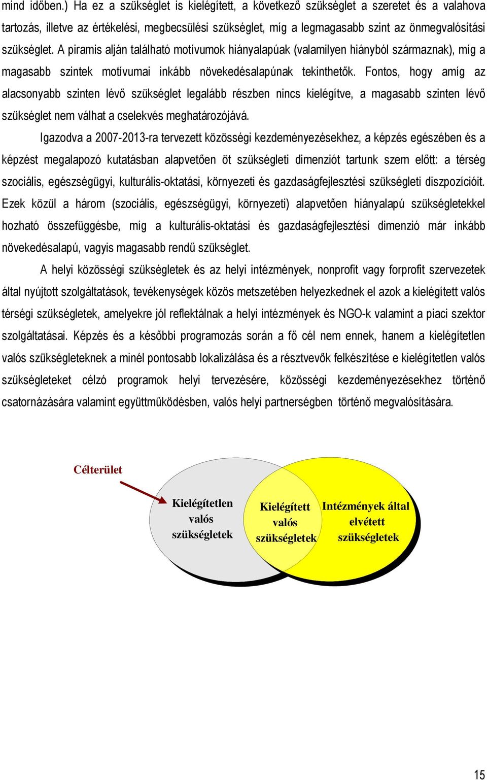 A piramis alján található motívumok hiányalapúak (valamilyen hiányból származnak), míg a magasabb szintek motívumai inkább növekedésalapúnak tekinthetők.