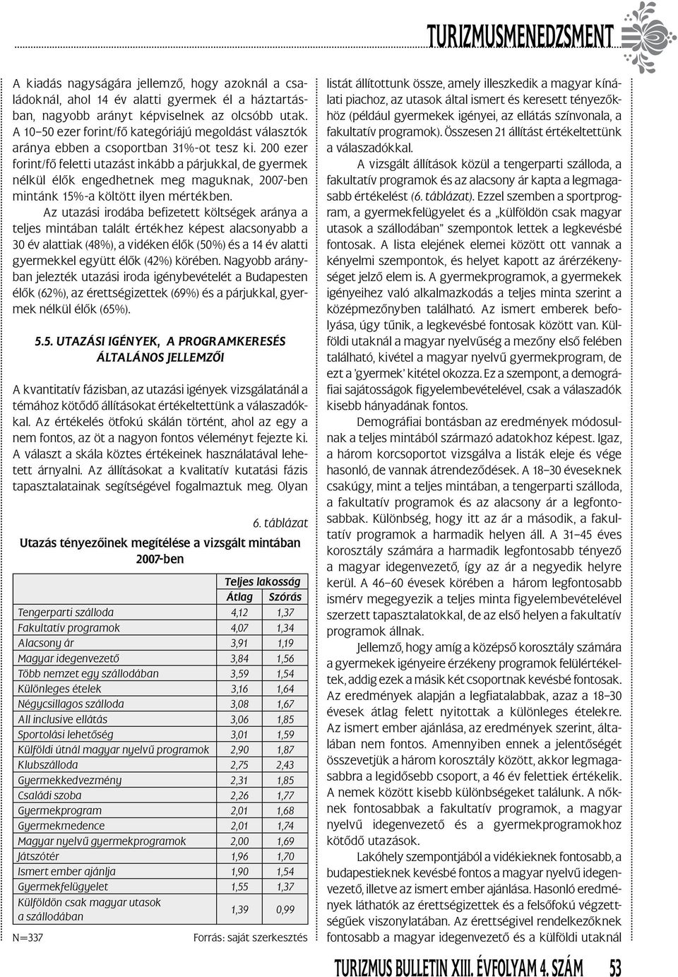 200 ezer forint/fő feletti utazást inkább a párjukkal, de gyermek nélkül élők engedhetnek meg maguknak, 2007-ben mintánk 15%-a költött ilyen mértékben.