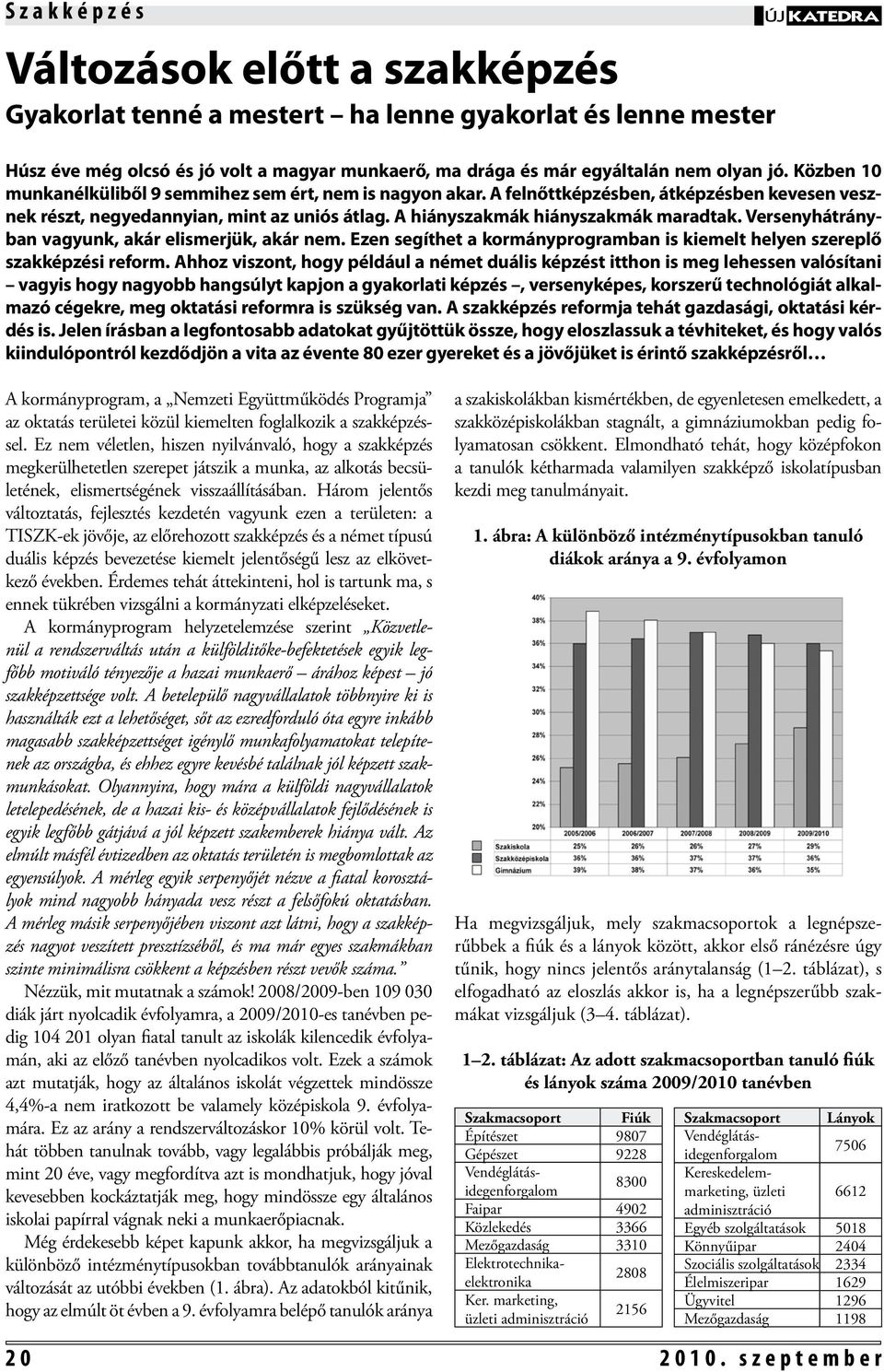 Versenyhátrányban vagyunk, akár elismerjük, akár nem. Ezen segíthet a kormányprogramban is kiemelt helyen szereplő szakképzési reform.