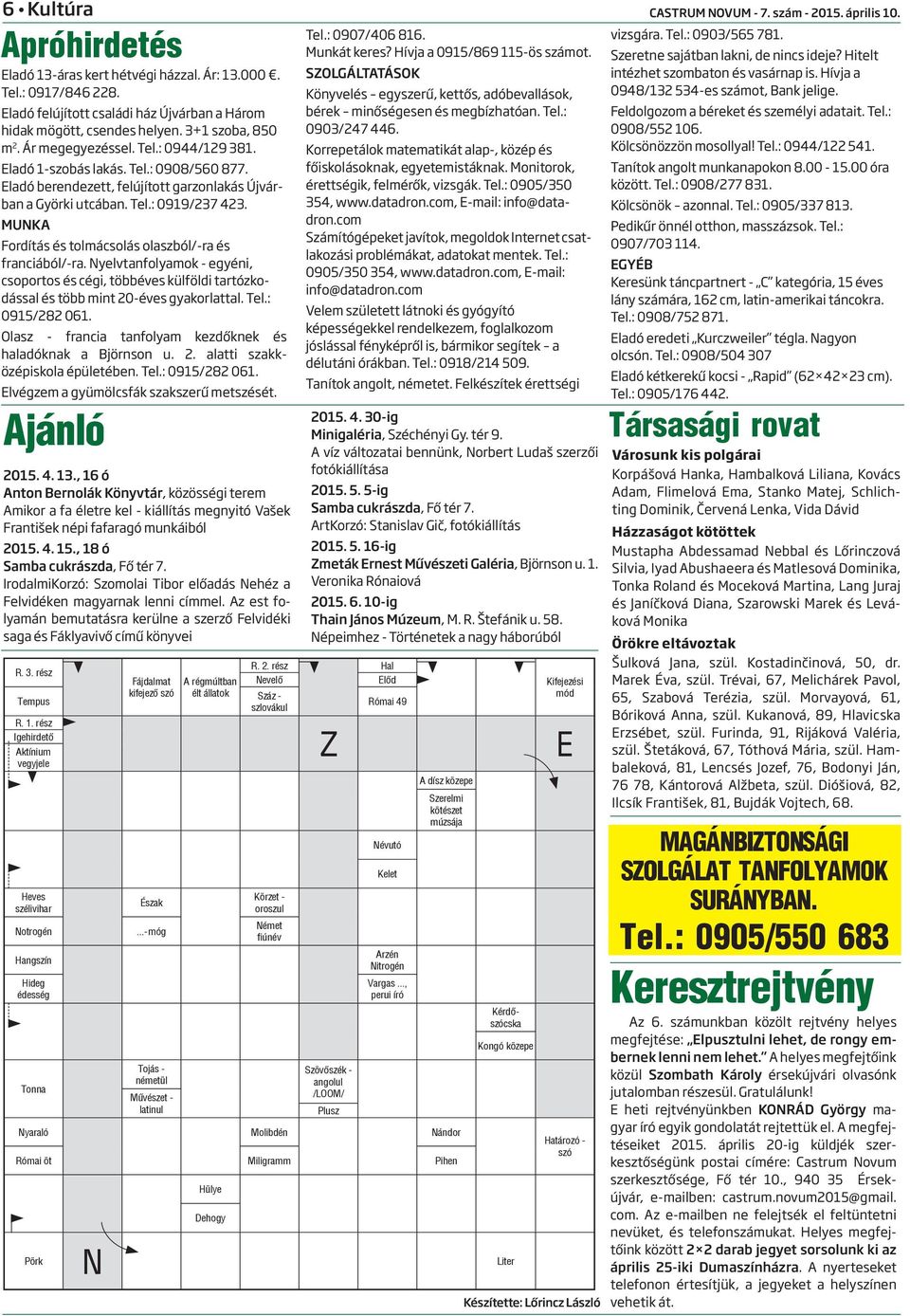 MUNKA Fordítás és tolmácsolás olaszból/-ra és franciából/-ra. Nyelvtanfolyamok - egyéni, csoportos és cégi, többéves külföldi tartózkodással és több mint 20-éves gyakorlattal. Tel.: 0915/282 061.