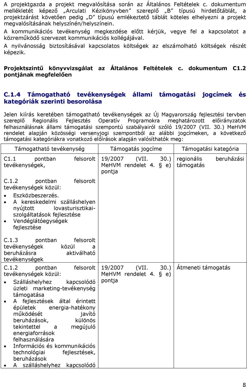 helyszínén/helyszínein. A kommunikációs tevékenység megkezdése előtt kérjük, vegye fel a kapcsolatot a közreműködő szervezet kommunikációs kollégájával.