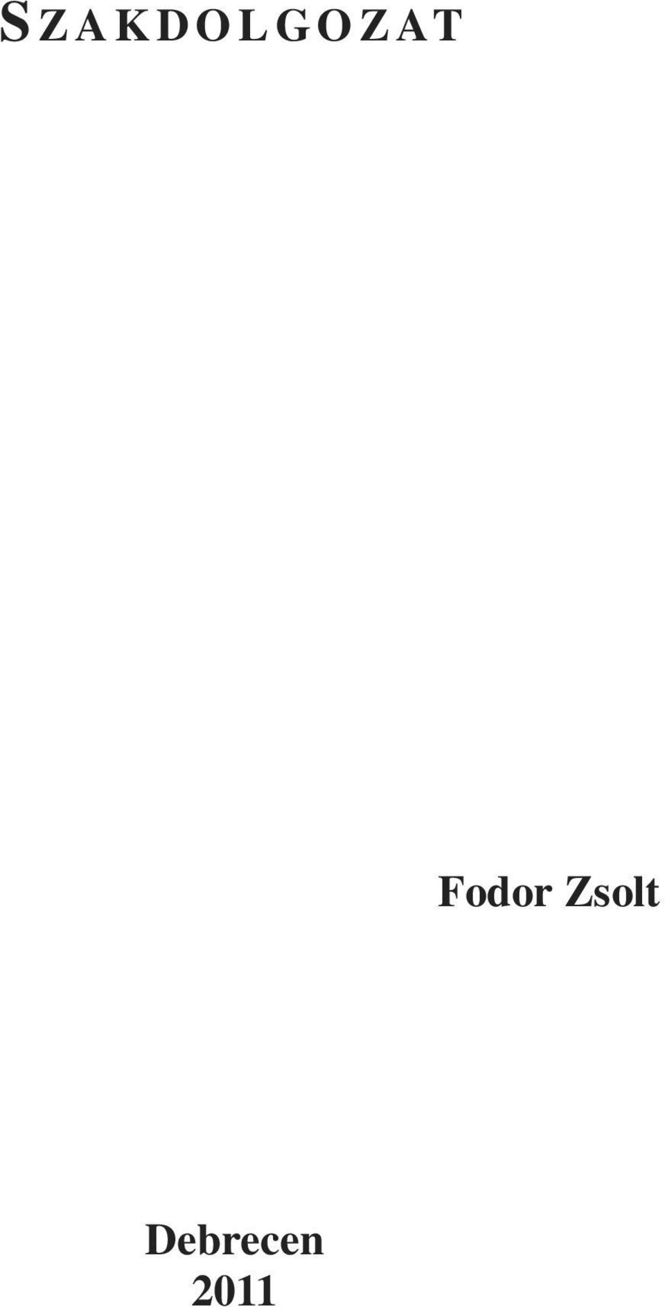 Fodor Zsolt