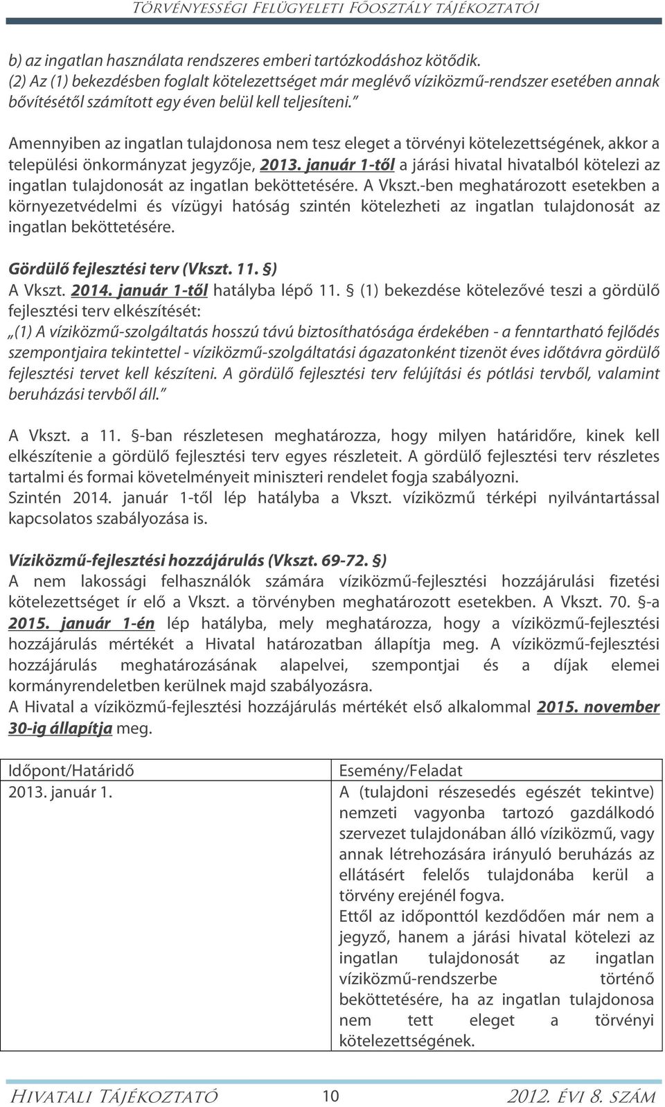 Amennyiben az ingatlan tulajdonosa nem tesz eleget a törvényi kötelezettségének, akkor a települési önkormányzat jegyzője, 2013.