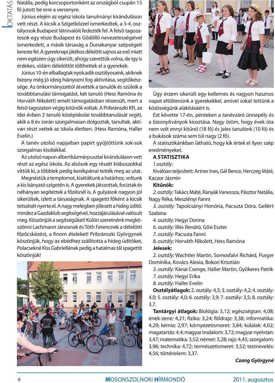 A felső tagozatosok egy része Budapest és Gödöllő nevezetességeivel ismerkedett, a másik társaság a Dunakanyar szépségeit kereste fel.