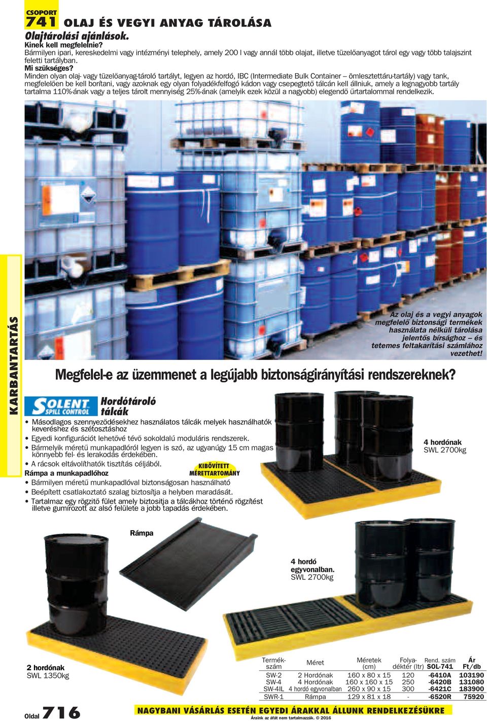 Minden olyan olaj- vagy tüzelőanyag-tároló tartályt, legyen az hordó, IBC (Intermediate Bulk Container ömlesztettáru-tartály) vagy tank, megfelelően be kell borítani, vagy azoknak egy olyan