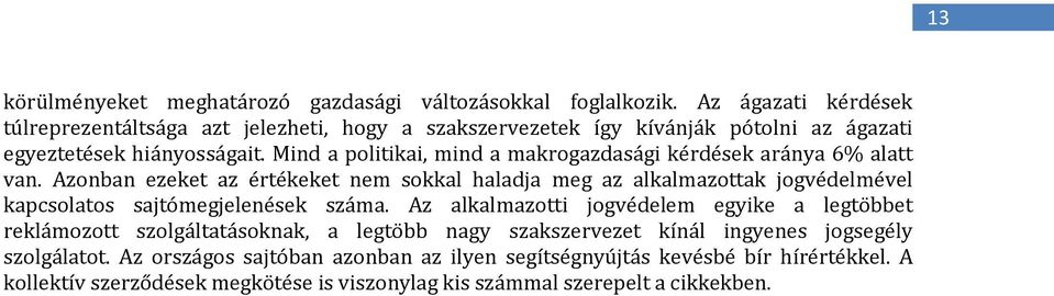 Mind a politikai, mind a makrogazdasági kérdések aránya 6% alatt van.