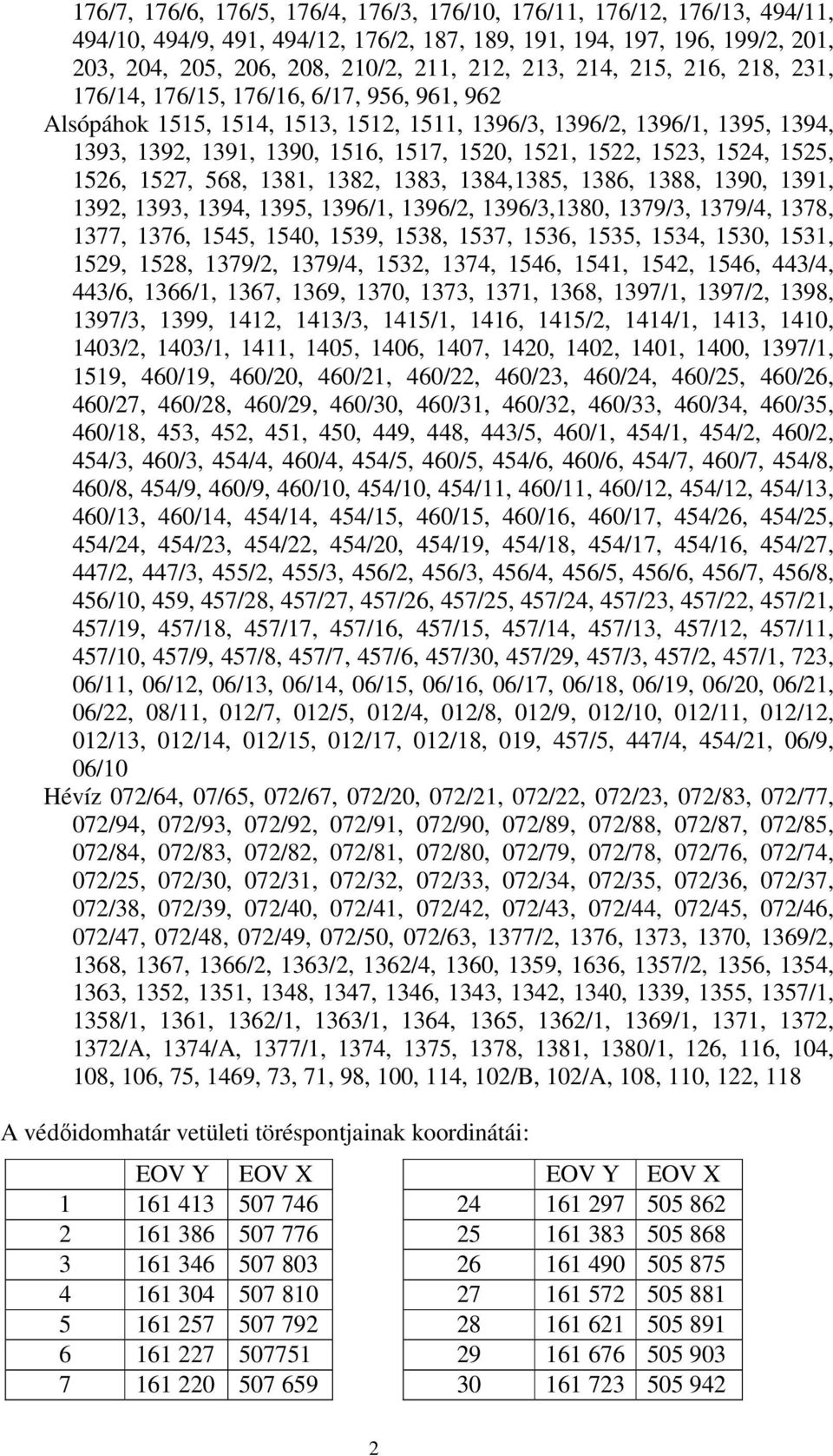 1523, 1524, 1525, 1526, 1527, 568, 1381, 1382, 1383, 1384,1385, 1386, 1388, 1390, 1391, 1392, 1393, 1394, 1395, 1396/1, 1396/2, 1396/3,1380, 1379/3, 1379/4, 1378, 1377, 1376, 1545, 1540, 1539, 1538,