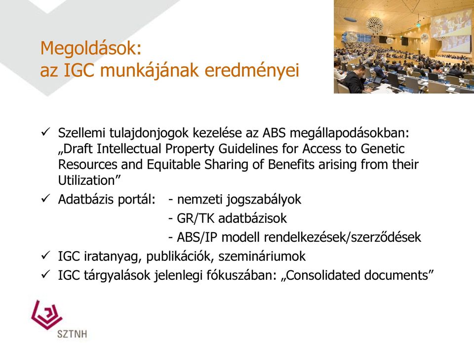 from their Utilization Adatbázis portál: - nemzeti jogszabályok - GR/TK adatbázisok - ABS/IP modell