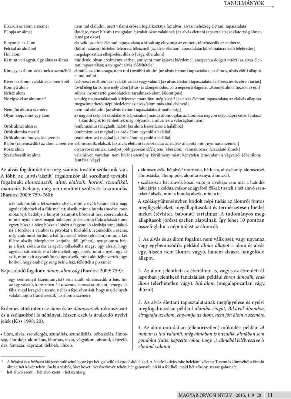 ránehezedik az emberre] Felriad az álmából (külső hatásra) hirtelen felébred, föleszmél [az alvás élettani tapasztalata; külső hatásra való felébredés] Hiú álom megalapozatlan elképzelés, illúzió