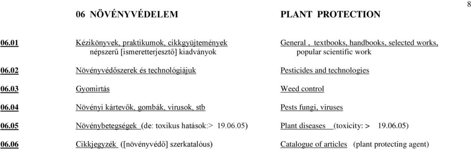 Növényi kártevők, gombák, virusok, stb Növénybetegségek (de: toxikus hatások:> 19.06.