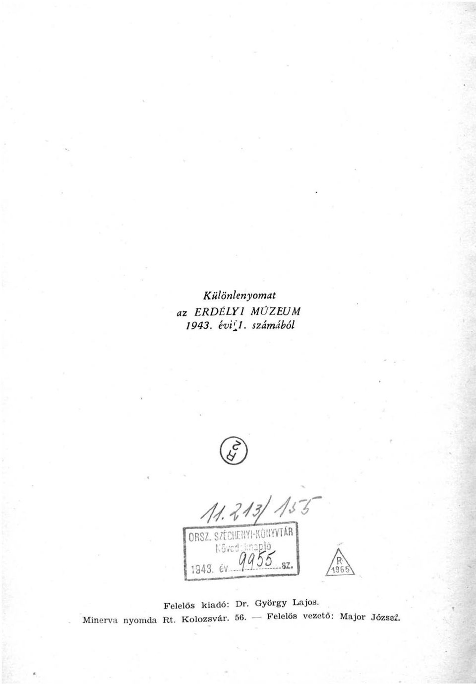 S/tCHBfMö'MTla UävediknaDli ml«. 1943.