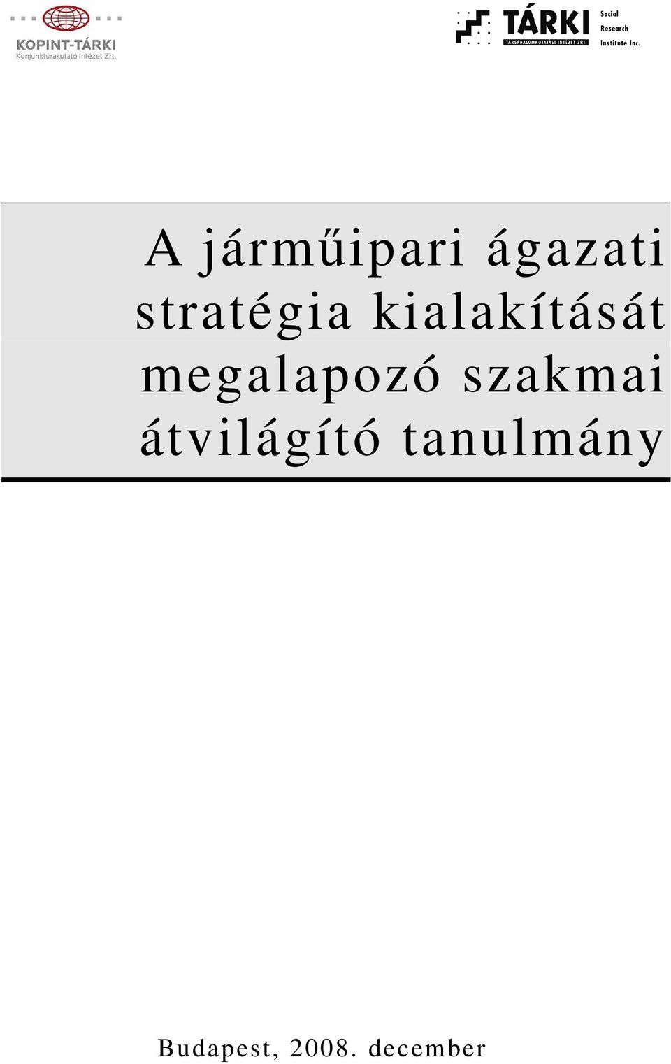 megalapozó szakmai