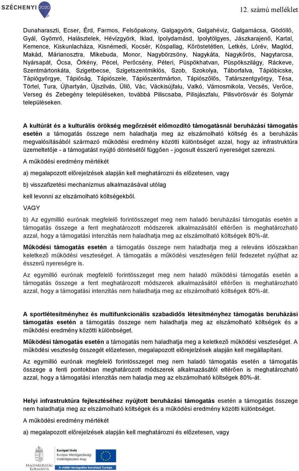 Perőcsény, Péteri, Püspökhatvan, Püspökszilágy, Ráckeve, Szentmártonkáta, Szigetbecse, Szigetszentmiklós, Szob, Szokolya, Táborfalva, Tápióbicske, Tápiógyörgye, Tápióság, Tápiószele,