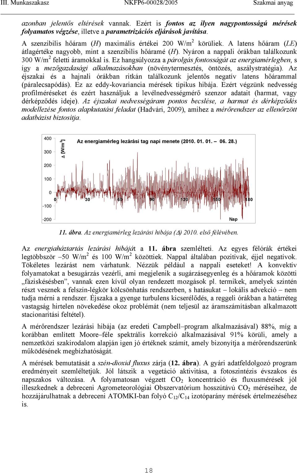 Nyáron a nappali órákban találkozunk 3 W/m 2 feletti áramokkal is.