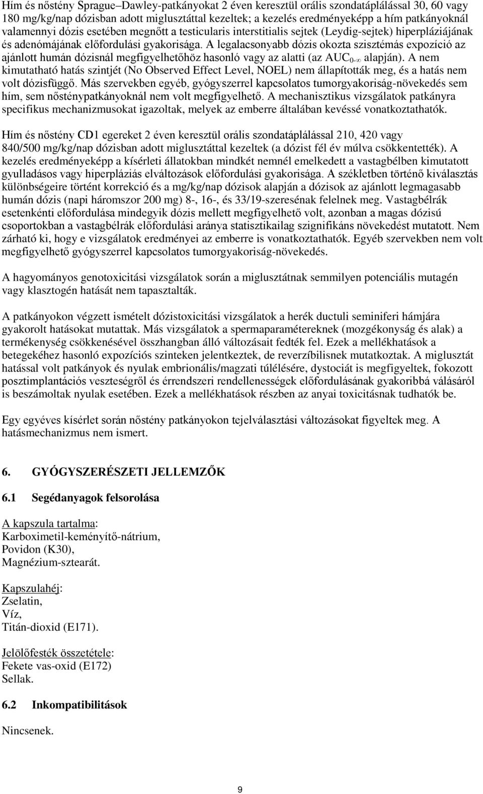 A legalacsonyabb dózis okozta szisztémás expozíció az ajánlott humán dózisnál megfigyelhetőhöz hasonló vagy az alatti (az AUC 0- alapján).