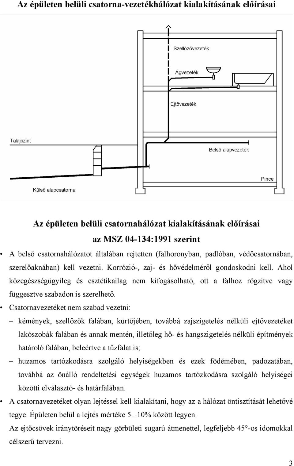 A telken és épületen belüli csatornahálózat kialakítása - PDF Free Download