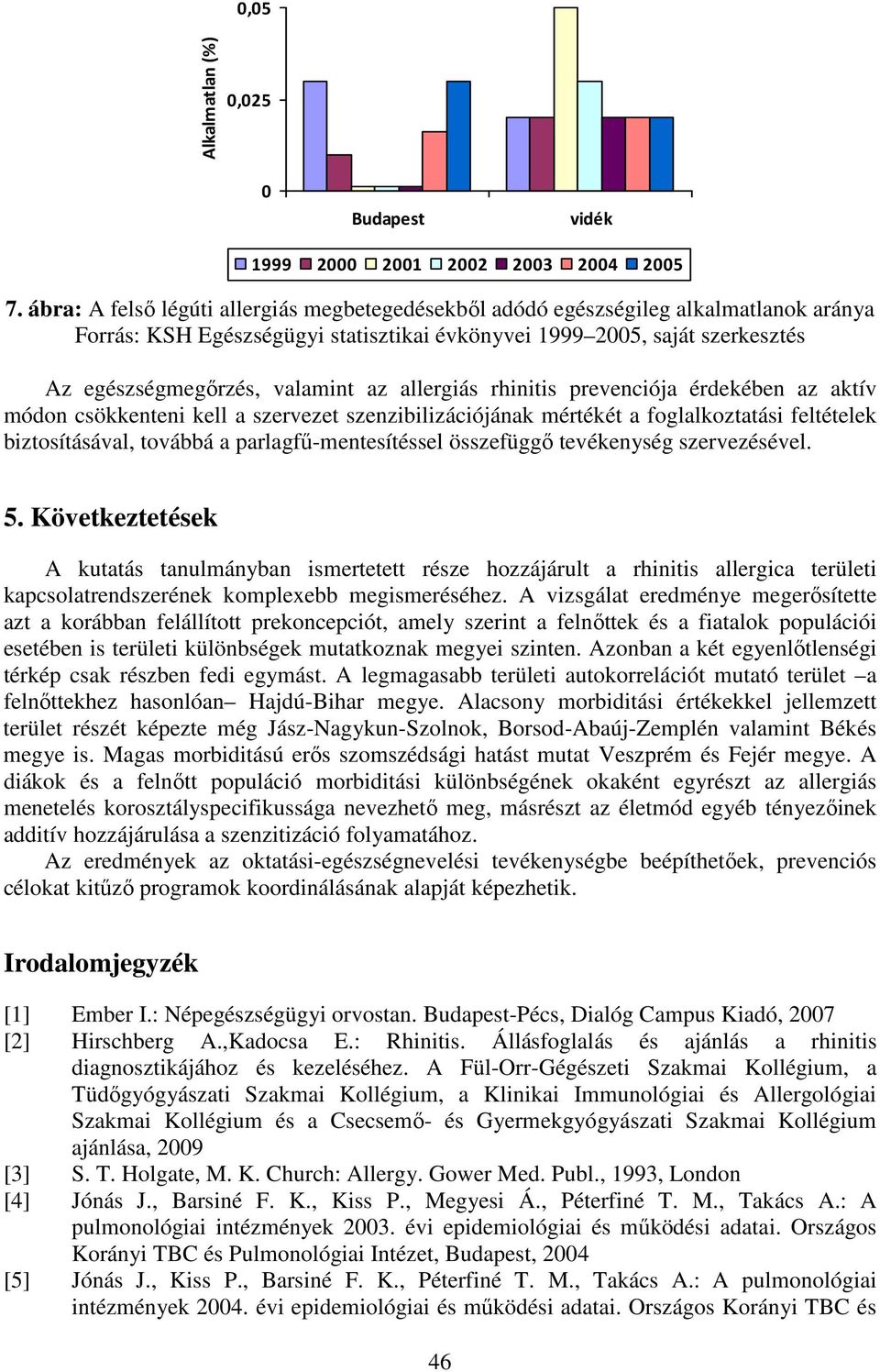 allergiás rhinitis prevenciója érdekében az aktív módon csökkenteni kell a szervezet szenzibilizációjának mértékét a foglalkoztatási feltételek biztosításával, továbbá a parlagfű-mentesítéssel