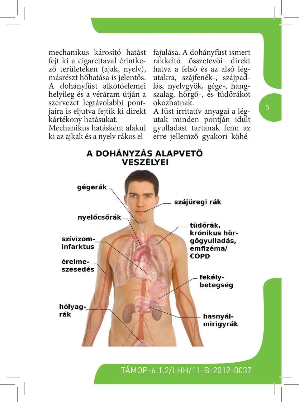 Mechanikus hatásként alakul ki az ajkak és a nyelv rákos elfajulása.